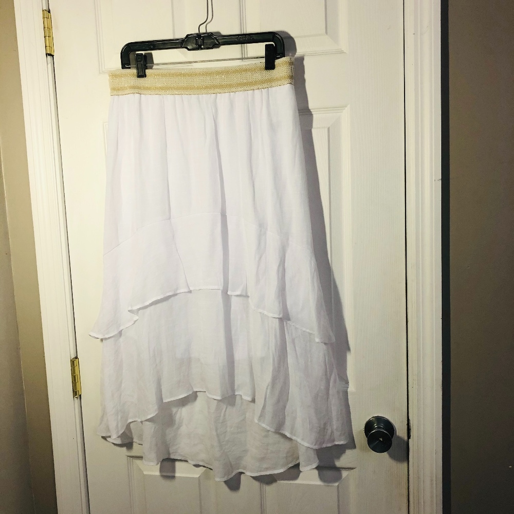 Thalia Sodi White Asymmetrical Skirt
